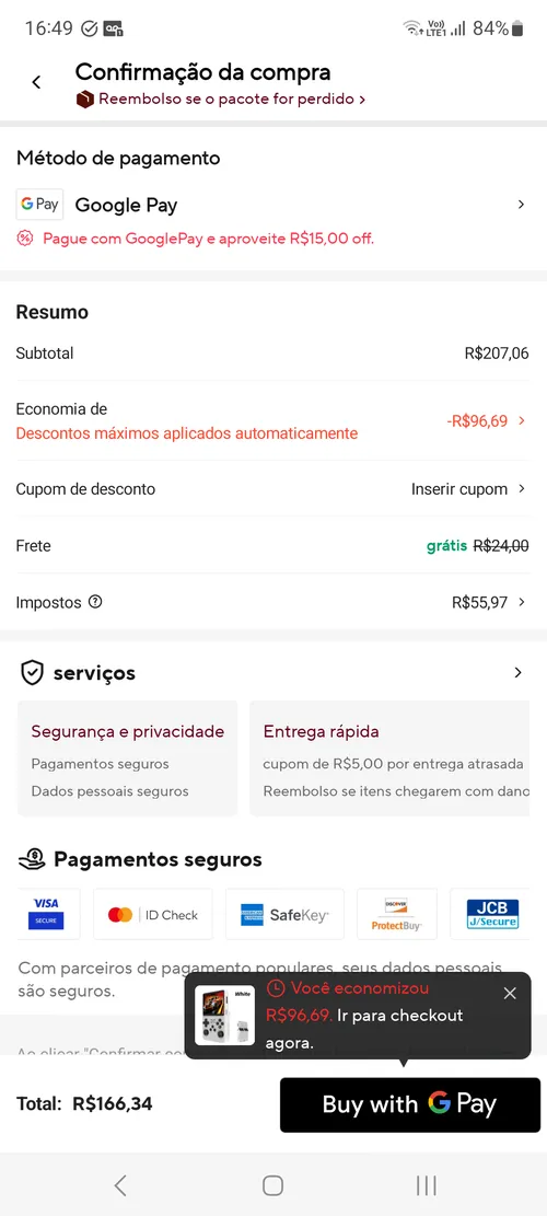 Imagem na descrição da promoção