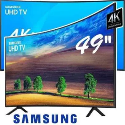 [Ame] Smart TV LED Tela Curva 49" UHD Samsung 49NU7300 Ultra HD 4k com Conversor Digital 3 HDMI 2 USB Wi-Fi - R$1999 (ou R$1800 com Ame)