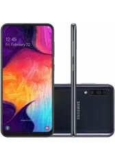 [R$ 1.082,93 com AME] Smartphone Samsung Galaxy A50 Android 9.0 Tela 6.4" Octa-Core 128GB 4G Câmera Tripla 25MP+5MP+8MP Preto