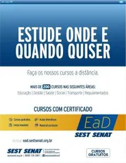 SEST SENAT tem mais de 200 cursos gratuitos que são oferecidos pela internet