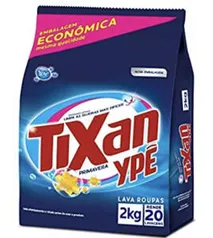 [ PRIME] 10,90 Lava Roupas Pó Tixan Primavera Sachê, Ypê, Azul, 2Kg | R$ 11