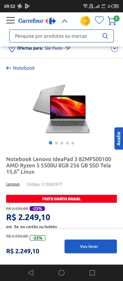 Imagem na descrição da promoção