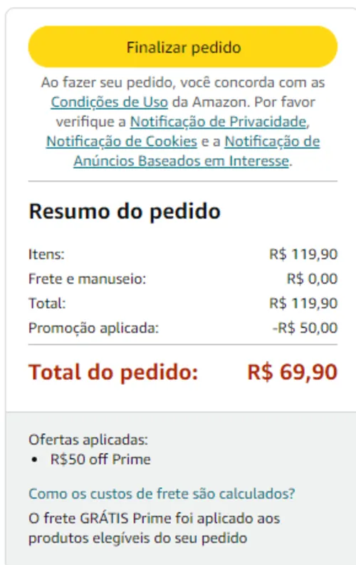 Imagem na descrição da promoção