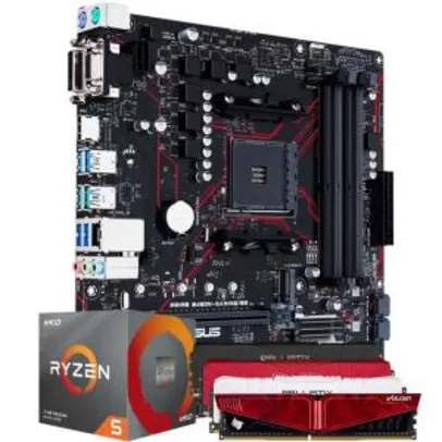 Kit upgrade, AMD Ryzen 5 3500X, Asus PRIME B450M-GAMING/BR, 8GB 2666MHz | R$2049