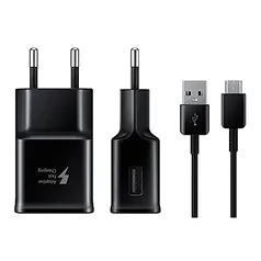 [Prime] Carregador Samsung EP-TA20BBBCGBR Fast Charge Tipo C c/ Cabo 