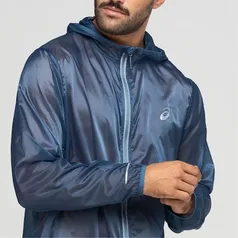 Jaqueta Corta-Vento Masculina ASICS com Capuz Ultraleve Compacta