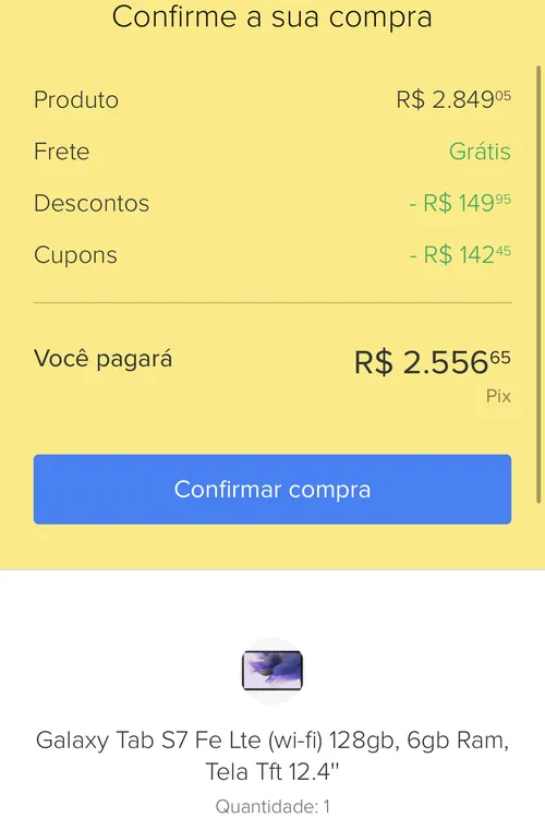 Imagem na descrição da promoção