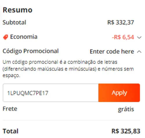 Imagem na descrição da promoção