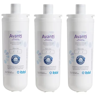 Kit com 3 Refil Filtro IBBL Avanti para Purificador de água Avanti, MIO e Vivax - Original