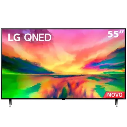 Smart TV 55 4K LG 55QNED80SRA Quantum Dot NanoCell 120Hz, FreeSync, ThinQ AI, Alexa, Google, 4 HDMIs