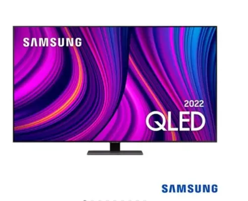 Smart TV 4K Samsung QLED 55" Polegadas, Processador com IA, Alexa built in -55Q80B