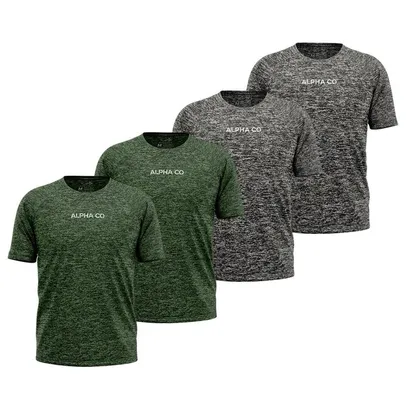 [APP, 22R$ a Unidade] Kit 4 Camisetas Dry Alpha Co Masculina