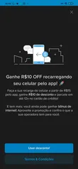 [Selecionados] R$10 de desconto em recargas a partir de R$15