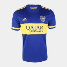 Camisa Boca Juniors Home 20/21 s/n° Torcedor Adidas Masculina - Azul e amarelo