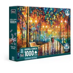 Leonid Afremov - Som da Chuva - Quebra-cabeça 1000 peças - Toyster Brinquedos, Multicolorido