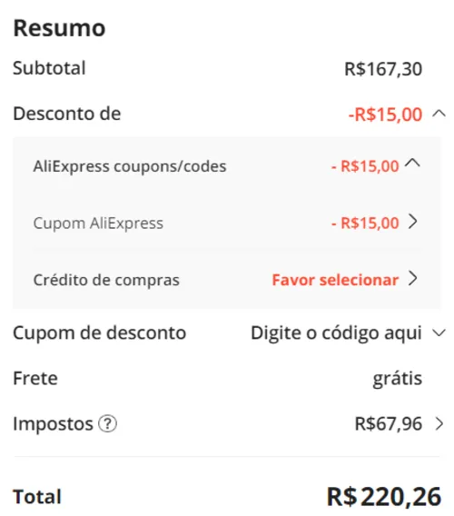 Imagem na descrição da promoção