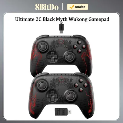 [Taxa Inclusa] Controle 8BitDo Ultimate 2C Sem Fio Hall Effect, Black Myth