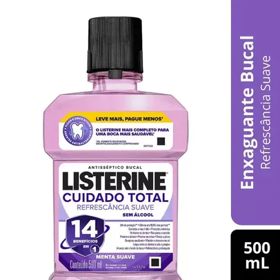 [BUG] Enxaguante Antisséptico Bucal Listerine Cuidado Total Zero Álcool Menta Fresca com 500ml