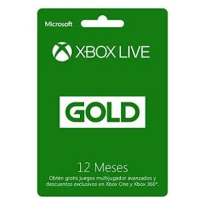 Microsoft Xbox live Gold 12 Meses!!!