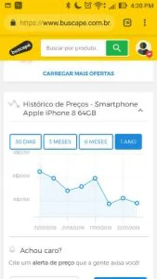 iPhone 8 64GB Dourado Tela 4.7" IOS 4G Câmera 12MP - Apple | R$2727