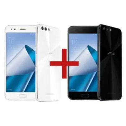 ZenFone 4 6GB/64GB Branco + Zenfone 4 3GB/32GB Preto - R$2199