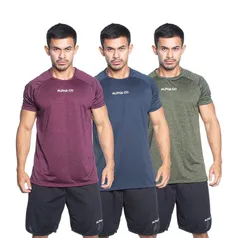 Kit 3 Camisetas Masculina Dry Alpha Co