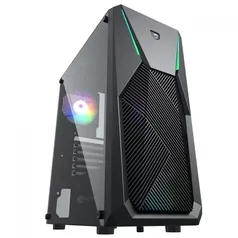 Gabinete Gamer Ninja Prime, RGB, Mid Tower, Vidro Temperado, ATX, Sem Fonte, Com 3 Fans