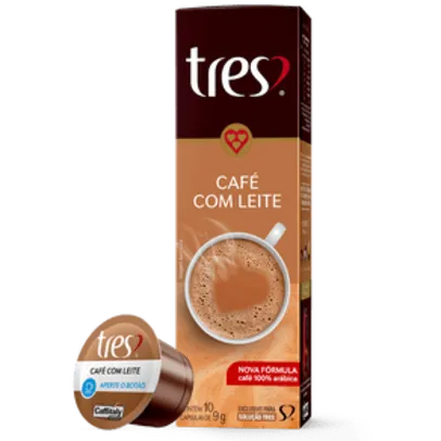 Cápsula de Café com Leite TRES 3 Corações