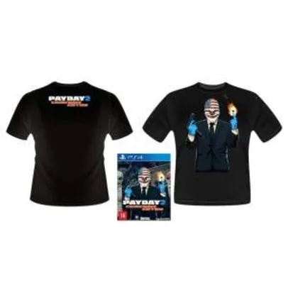 [Extra] Jogo Payday 2: Crimewave Edition PS4 + 1 Brinde Camiseta Pay Day 2 por R$ 70