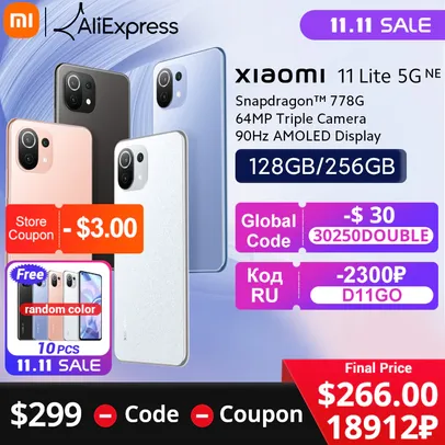 Smartphone Xiaomi 11 Lite 5G - 8GB+128 GB | Versão Global