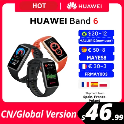 SmartWatch Huawei Band 6 | R$ 200