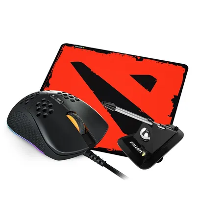 Mouse F70 Black + Mousepad Dota2 Ancient Grande + Bungee Eco