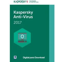 Kaspersky Antivírus 2017 1 PC - Por R$ 19,90