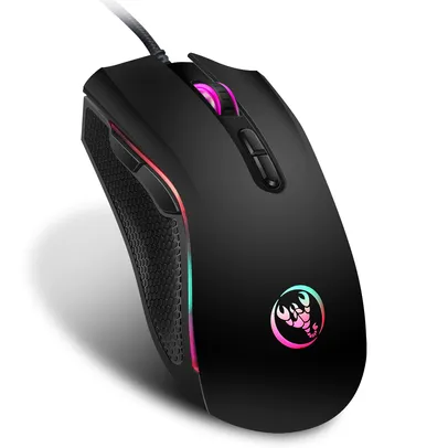 [NOVO USUÁRIO] Mouse gamer Hongsund marca high-end óptico profissional gaming mouse com 6 botões | R$6