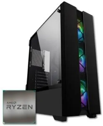 PC Gamer Ryzen 5 3400G, A320M, 8GB, SSD240Gb, 500W 80 Plus | R$ 2.675