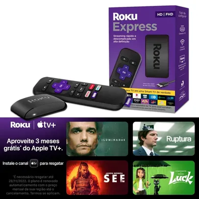 Streaming Roku Express Full HD com Controle Remoto - 3930BR