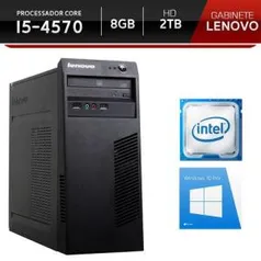 Computador Gabinete Lenovo Intel Core i5-4570 8GB HD 2TB Fonte Pfc Ativo Windows 10 Pro | R$1.439