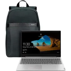 Notebook Lenovo Ideapad S145 R5 12GB 1TB W10 15.6" Prata + Mochila Targus | R$ 3030