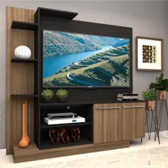 [CC Shoptime/AME R$ 360 ] Estante com painel p/ TV 55" e 2 portas Porto Multimóveis | R$ 721