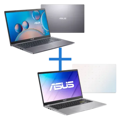 Notebook ASUS X515JA-EJ1792 Cinza + Notebook ASUS E510MA-BR700X Branco