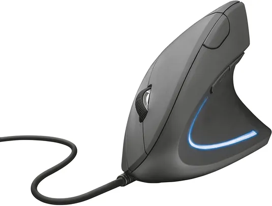 [Prime] Mouse LED Ergonômico 1600dpi 6 botões - PC e Laptop - Verto Mouse 22885 - Trust | R$100