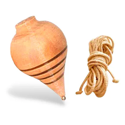 Pião de Madeira Brinquedo Antigo Retrô Tradicional