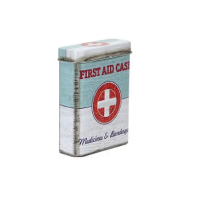 Caixa Organizadora Pocket First Aid Vermelha e Menta - R$5,94