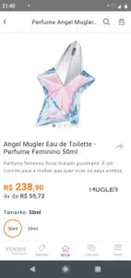 Angel Mugler Eau de Toilette - Perfume Feminino 50ml R$ 239