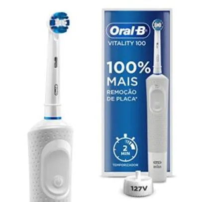 Escova Elétrica Recarregável Vitality Precision Clean 110V, Oral B | R$105