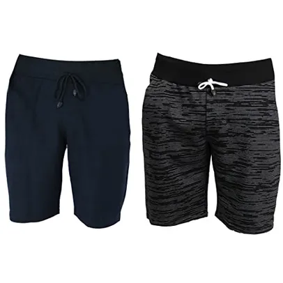 KIT 2 Bermuda Masculina Shorts Moletom Academia Fitness 