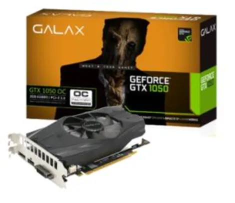 Placa de vídeo GTX 1050 2GB GALAX 2Gb Oc Ddr5 128 Bits - R$499