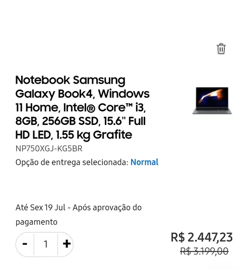 Imagem na descrição da promoção