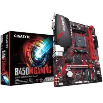 Placa-Mãe Gigabyte B450M Gaming, AMD AM4, mATX, DDR4 (Rev. 1.0) |R$699