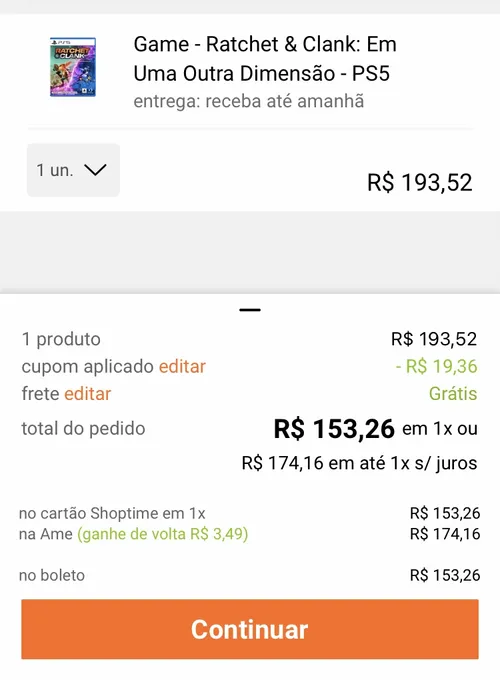 Imagem na descrição da promoção